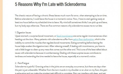 Geç Kalmamın Skleroderma yüzünden kaynaklanan 5 nedeni