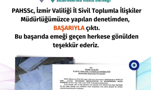 İzmir Valiliği İl Sivil Toplumla İlişkiler Müdürlüğü'nün denetimini BAŞARIYLA geçtik - 2021.11.18