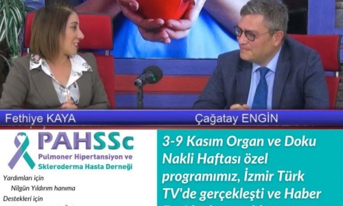 3-9 Kasım Organ ve Doku Nakli Haftası özel programımız, İzmir Türk TV'de gerçekleşti ve Haber Ege'de de yer aldı - 2022.11.08