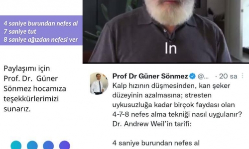Prof. Dr. Güner Sönmez, 4-7-8 nefes alma tekniği nasıl uygulanır - 2022.10.02
