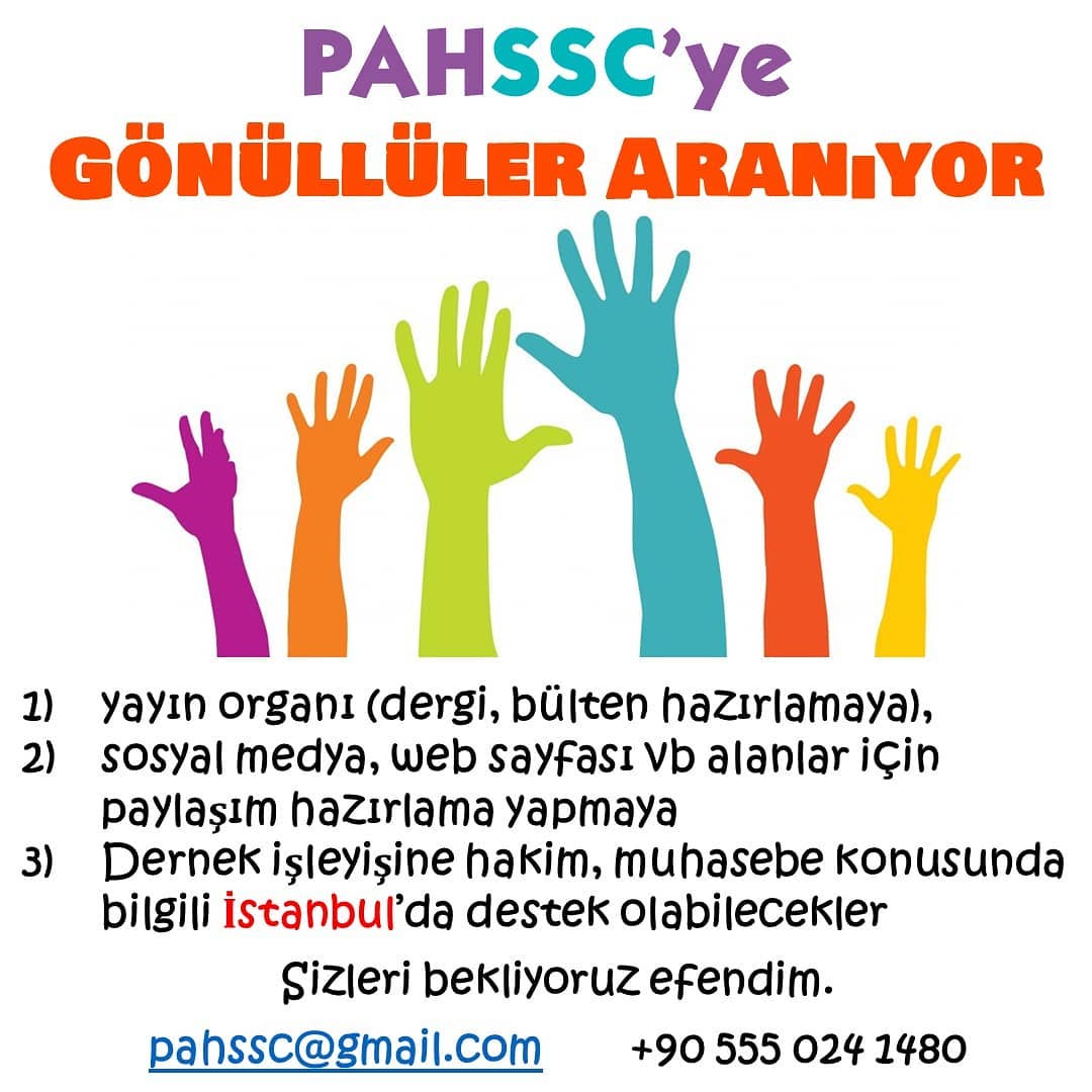 PAHSSC Gönüllü Arıyor